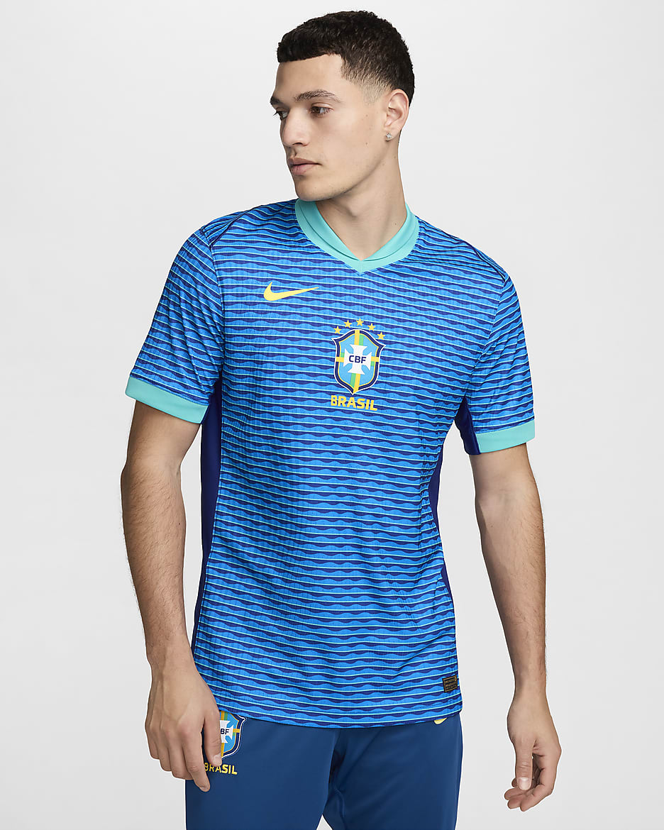 Jersey de fútbol Nike Dri-FIT ADV Authentic de Brasil visitante 2024 Match para hombre - Vuelo/Retro claro/Amarillo dinámico