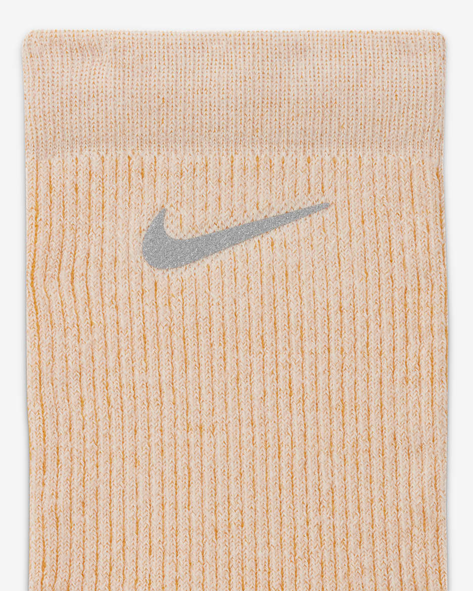 Nike Dri-FIT Trail-Running Crew Socks - Phantom/Vivid Orange/Monarch