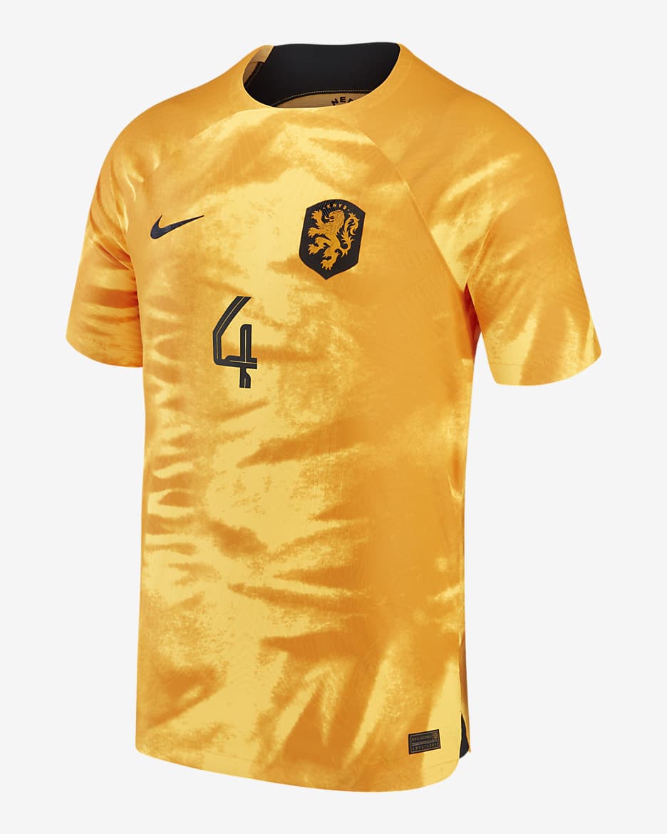 Netherlands National Team 2022/23 Vapor Match Home (Virgil van Dijk) Men's Nike Dri-FIT ADV Soccer Jersey - Orange