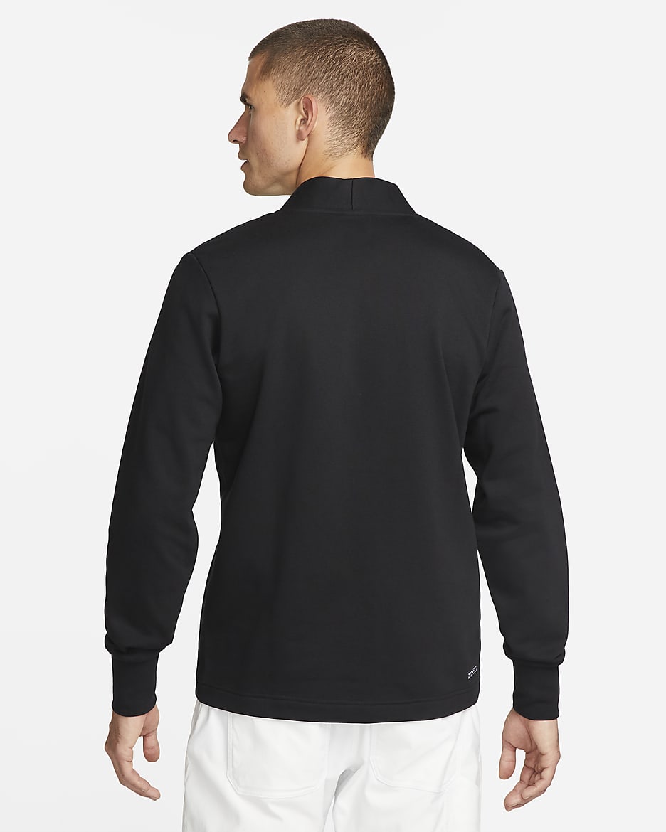 Nike Dri-FIT Standard Issue Men's Golf Cardigan - Black/White
