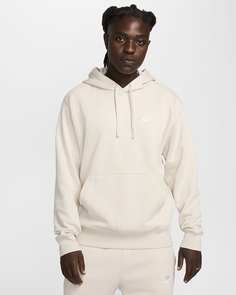 Sweat à capuche Nike Sportswear Club Fleece - Light Orewood Brown/Light Orewood Brown/Blanc