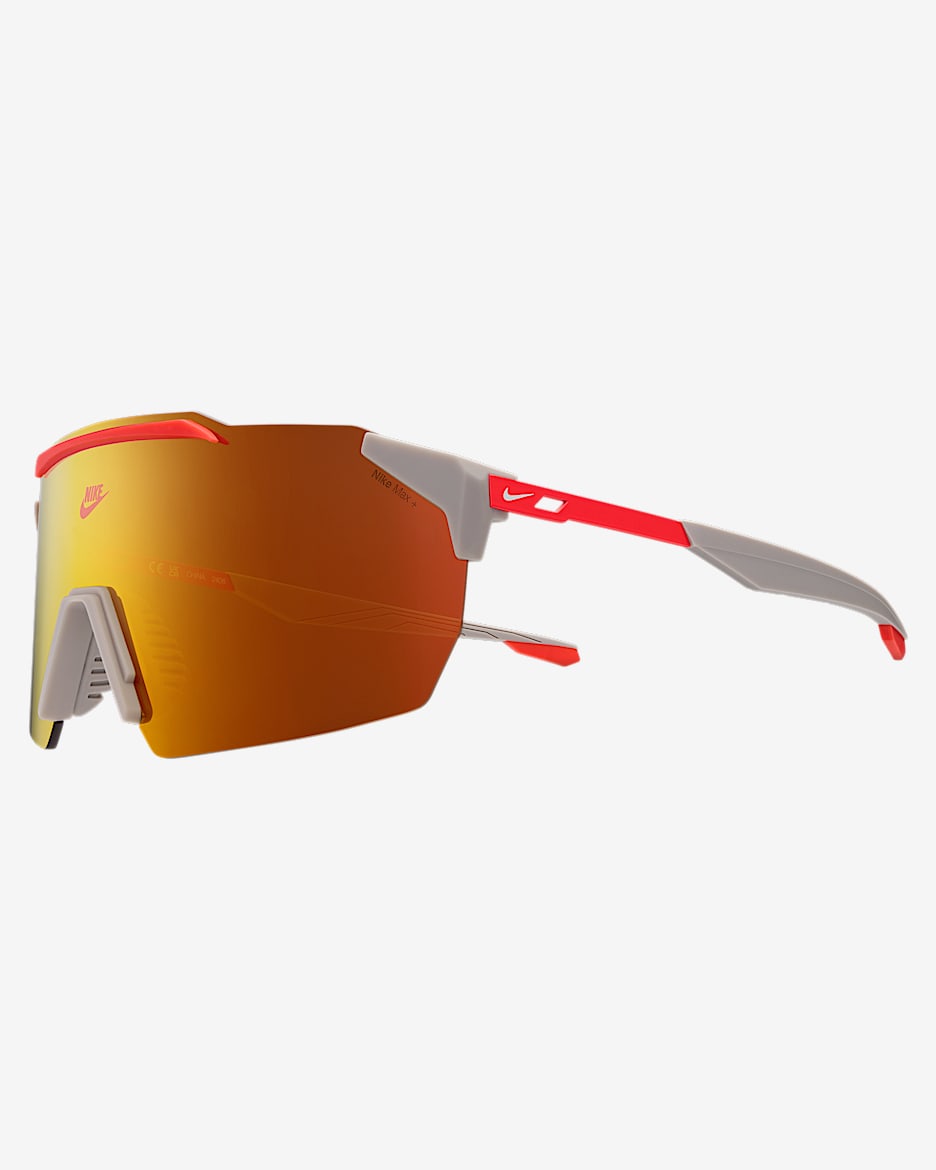 Lentes de sol espejados Nike Limitless Shield - Gris universitario/Naranja