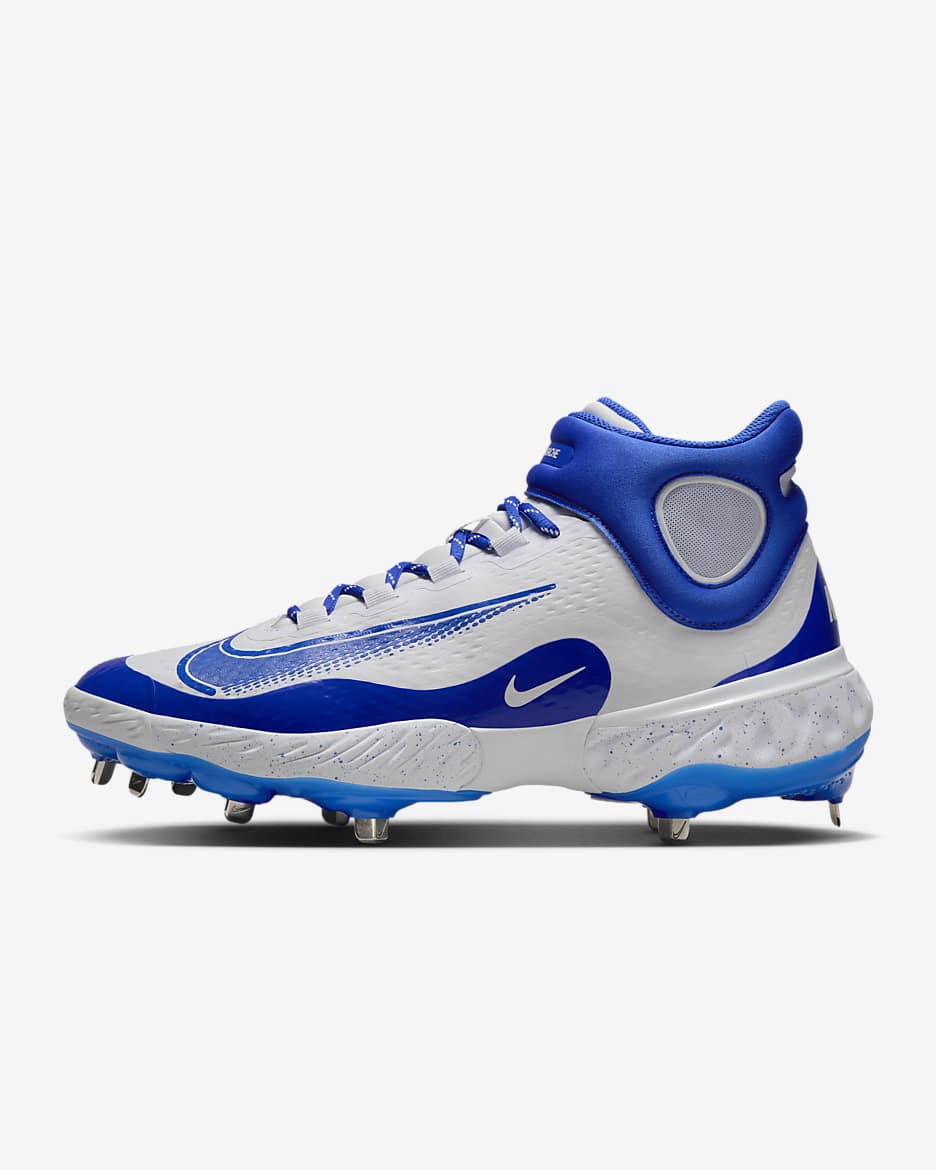Calzado de béisbol para hombre Nike Alpha Huarache Elite 4 Mid - Blanco/Hiperroyal