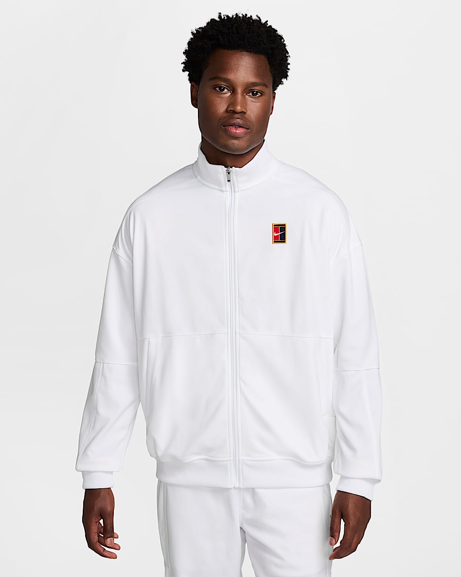 NikeCourt Heritage Men's Tennis Jacket - White/White
