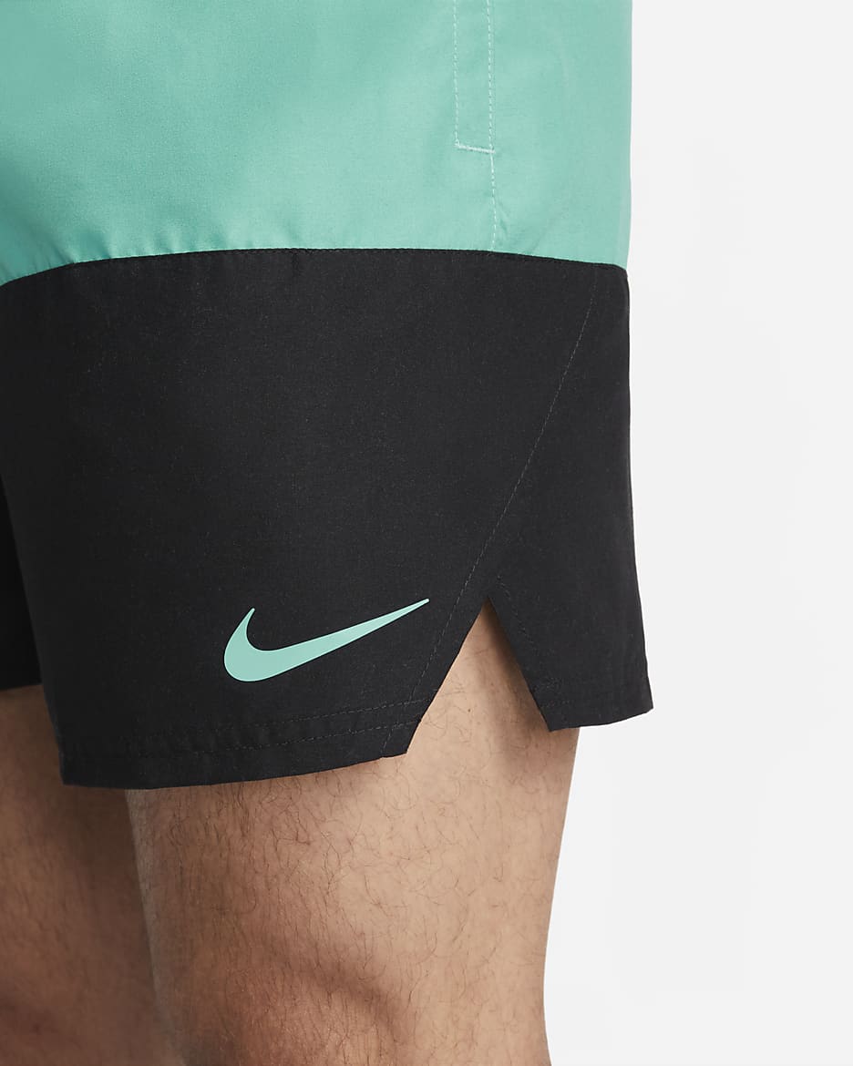 Nike Split Herren-Badeshorts (ca. 12,5 cm) - Washed Teal/Schwarz/Schwarz