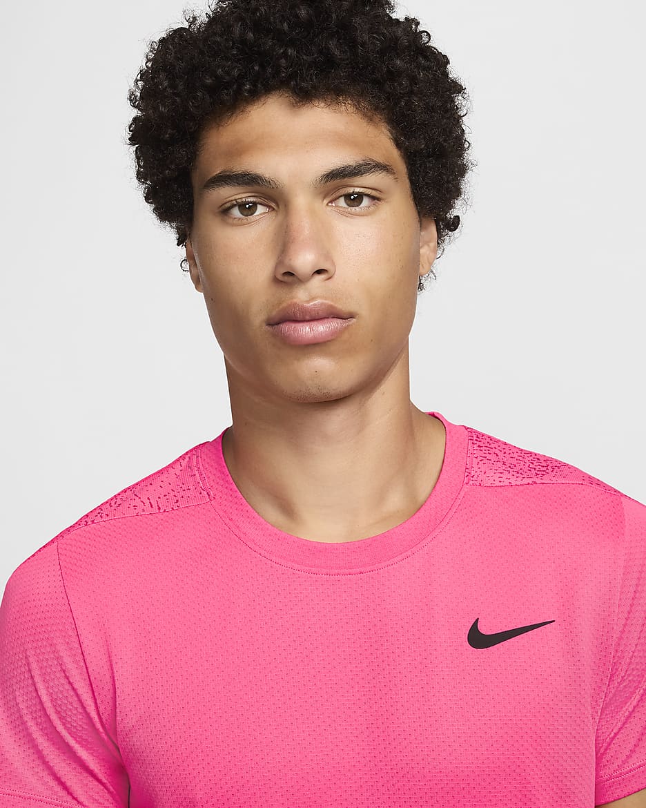 NikeCourt Slam Men's Dri-FIT Tennis Top - Aster Pink/Black