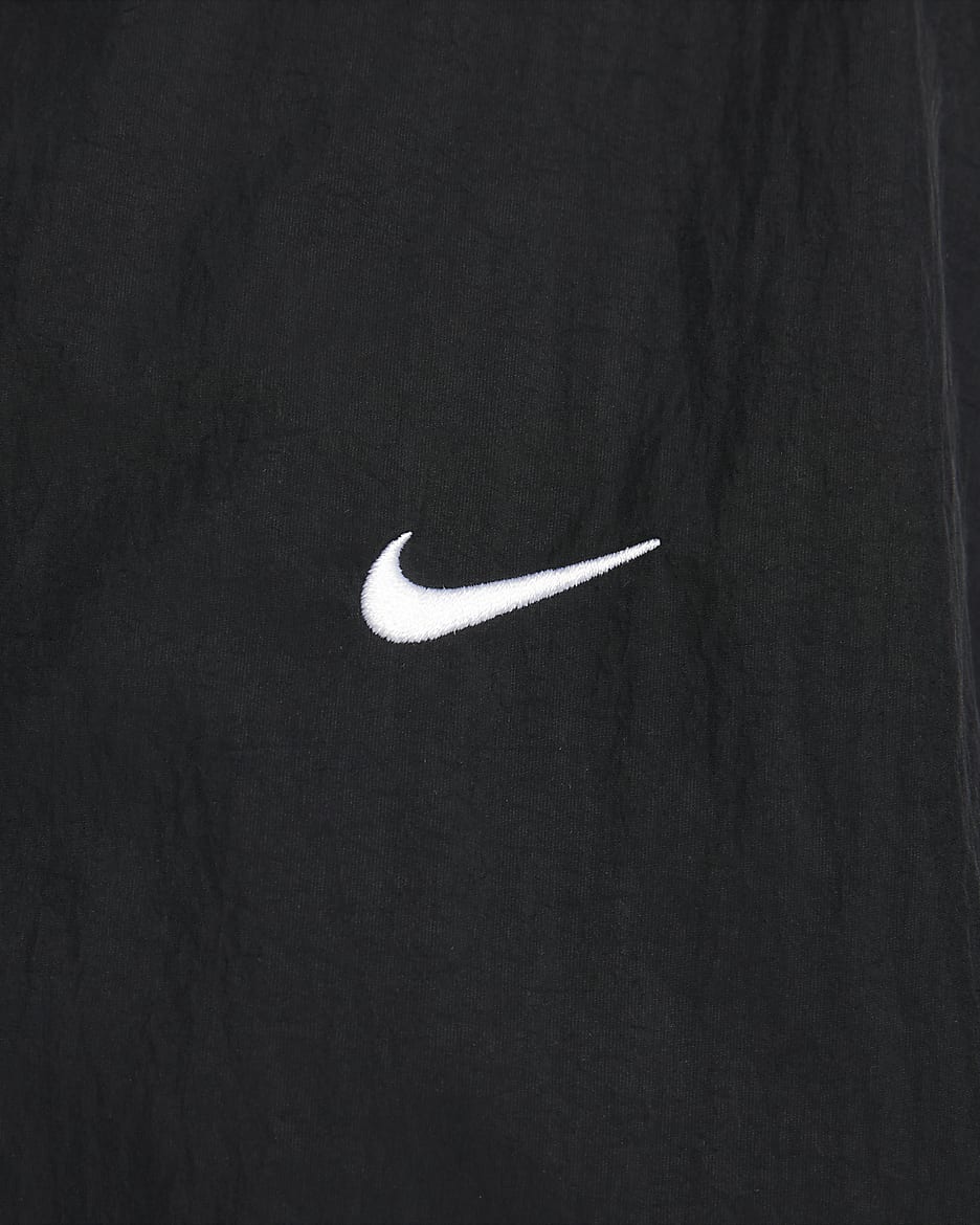 Ανδρικό υφαντό τζάκετ φόρμας Nike Sportswear Solo Swoosh - Μαύρο/Λευκό