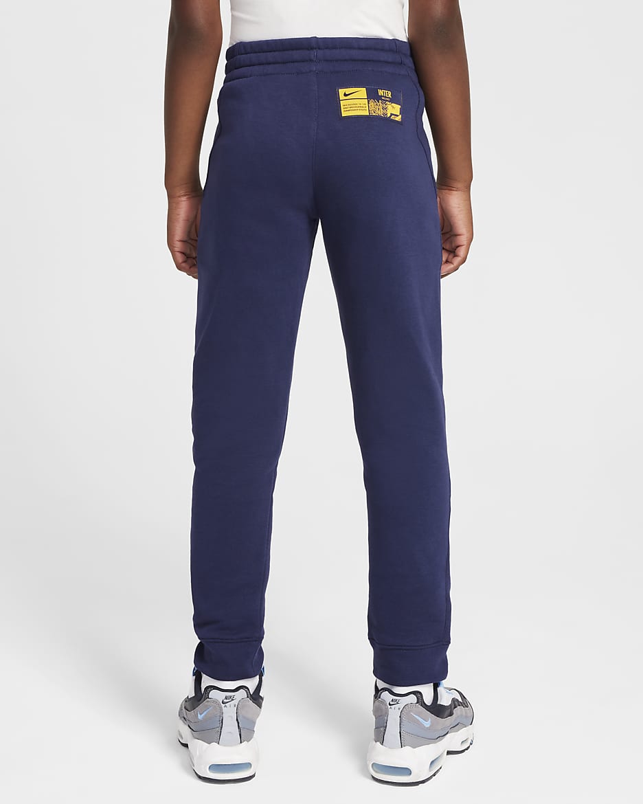 Inter Milan Club Fleece Third Older Kids' (Boys') Nike Football Jogger - Blackened Blue/University Gold