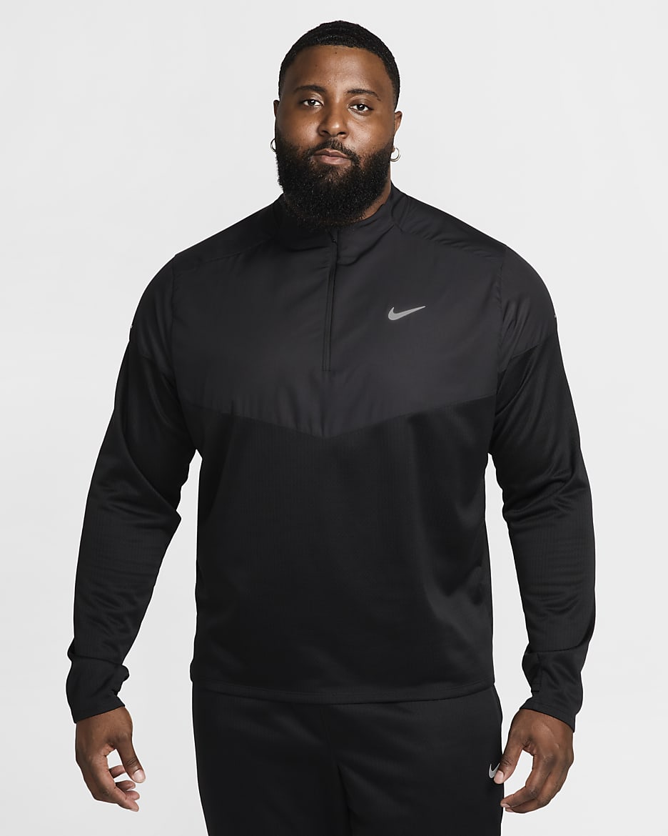 Nike Sphere Men's Therma-FIT Water-Repellent 1/2-Zip Running Top - Black