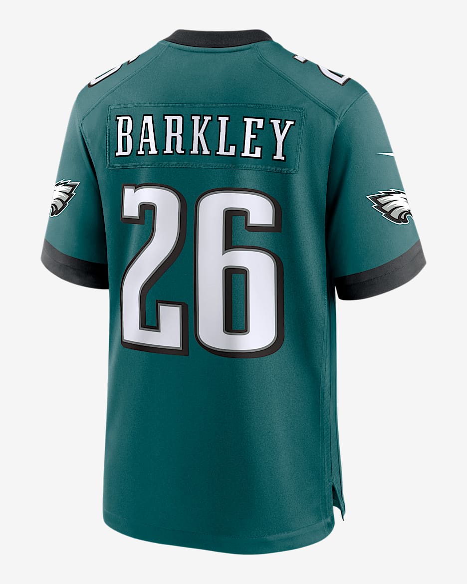 Jersey Nike de la NFL Game para hombre Saquon Barkley Philadelphia Eagles Super Bowl LIX - Verde
