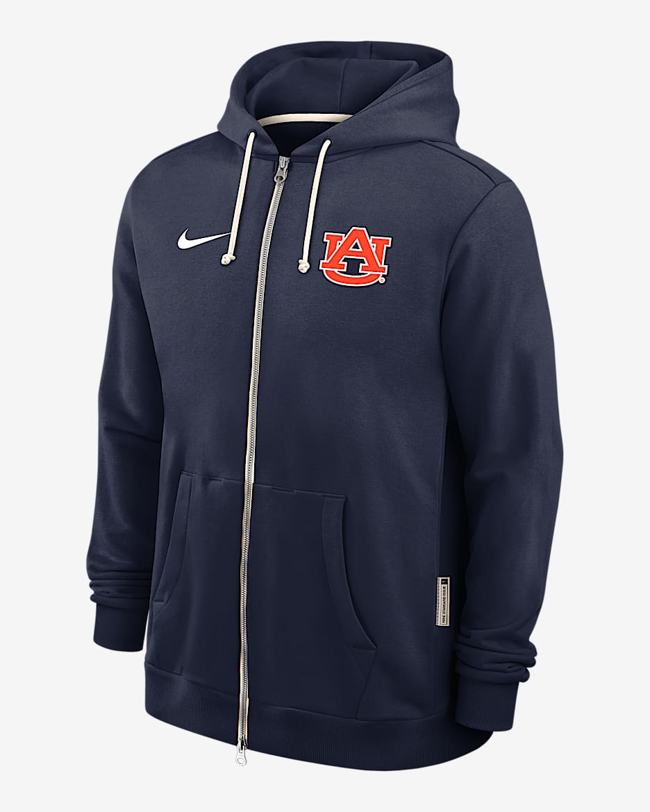 Auburn Sideline Men's Nike Dri-FIT College Full-Zip Hoodie - Navy
