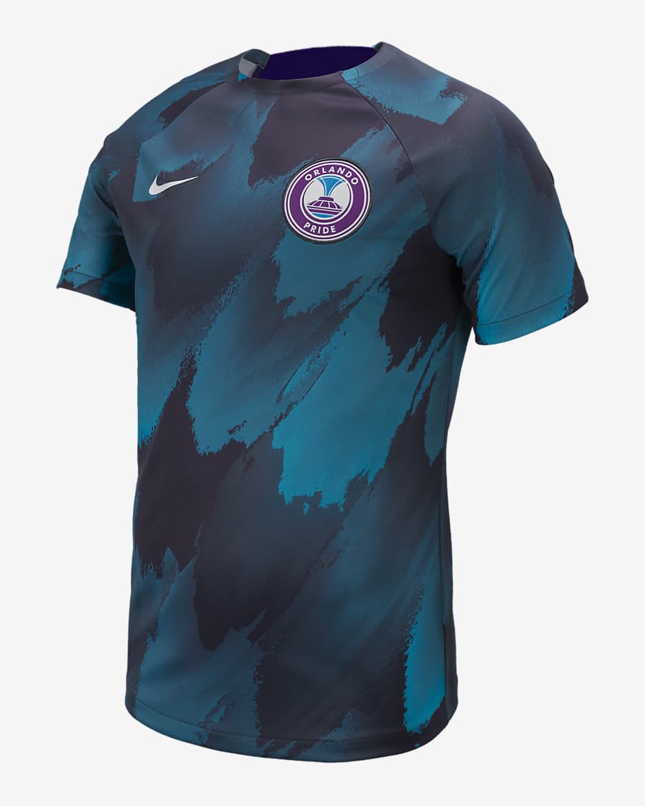 Playera para antes del partido Nike NWSL para hombre Orlando Pride - Azul furia