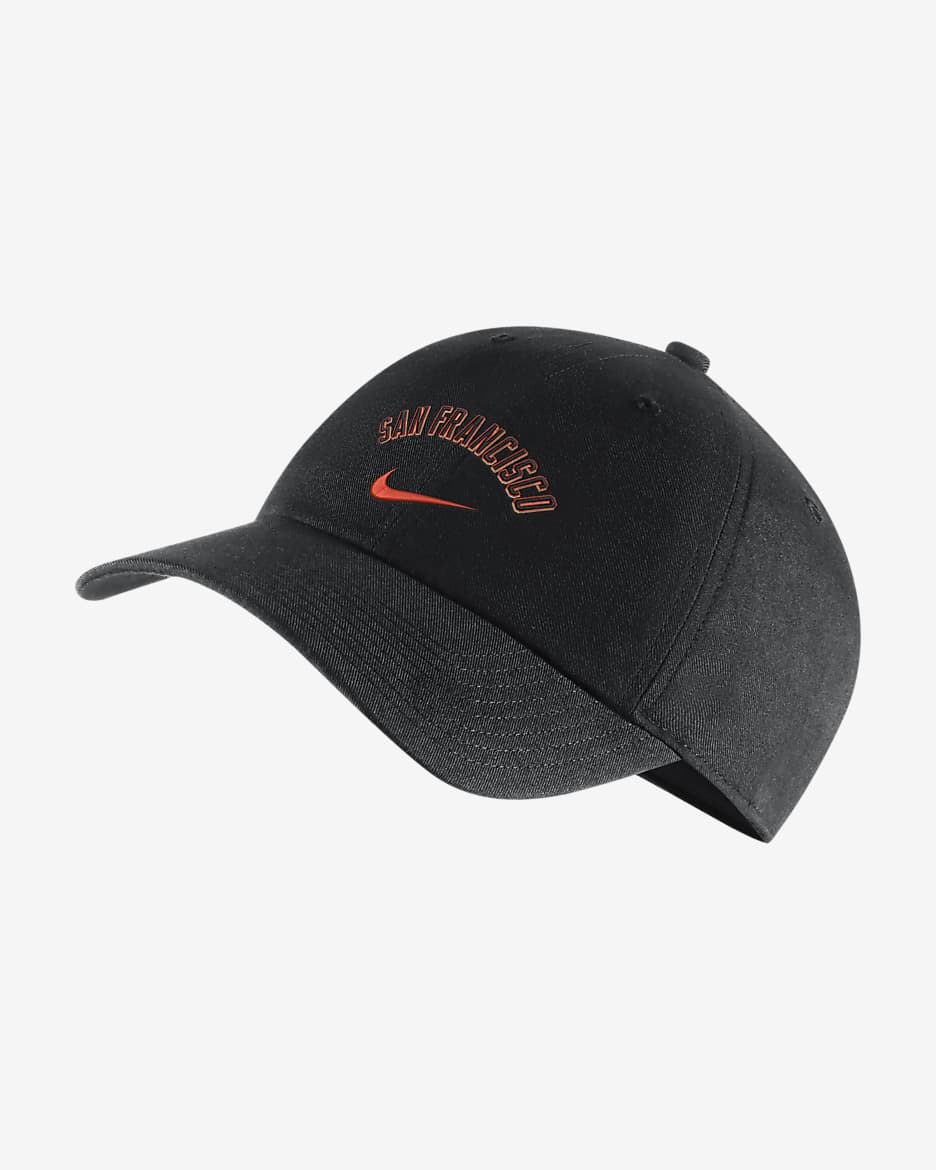 Nike Heritage86 Swoosh (MLB San Francisco Giants) Adjustable Hat - Black