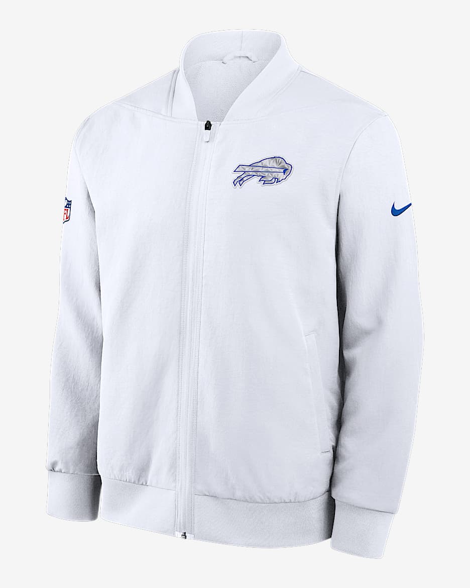 Buffalo Bills Rivalries Collection Sideline Men's Nike NFL Full-Zip Bomber Jacket - White