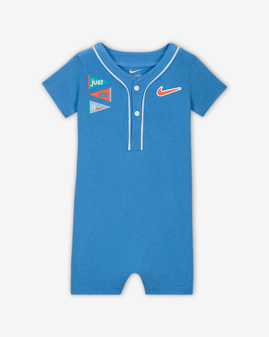 Overol corto para bebé Nike E1D1 - Azul extremo