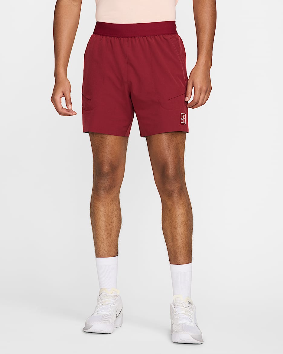 NikeCourt Advantage Men's Dri-FIT 6" Tennis Shorts - Team Red/White