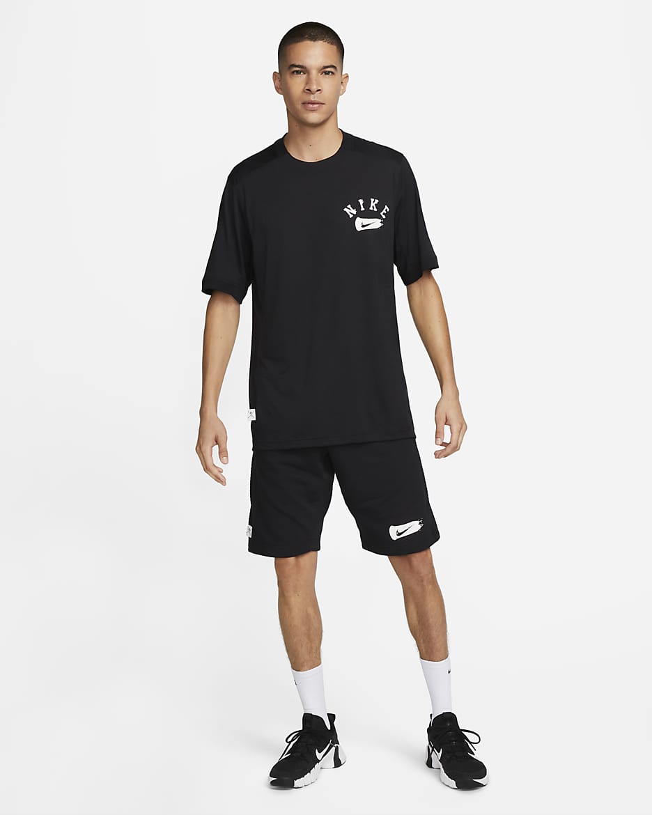 Nike Dri-FIT Flux Men's Short-Sleeve Baseball Top - Black/Black