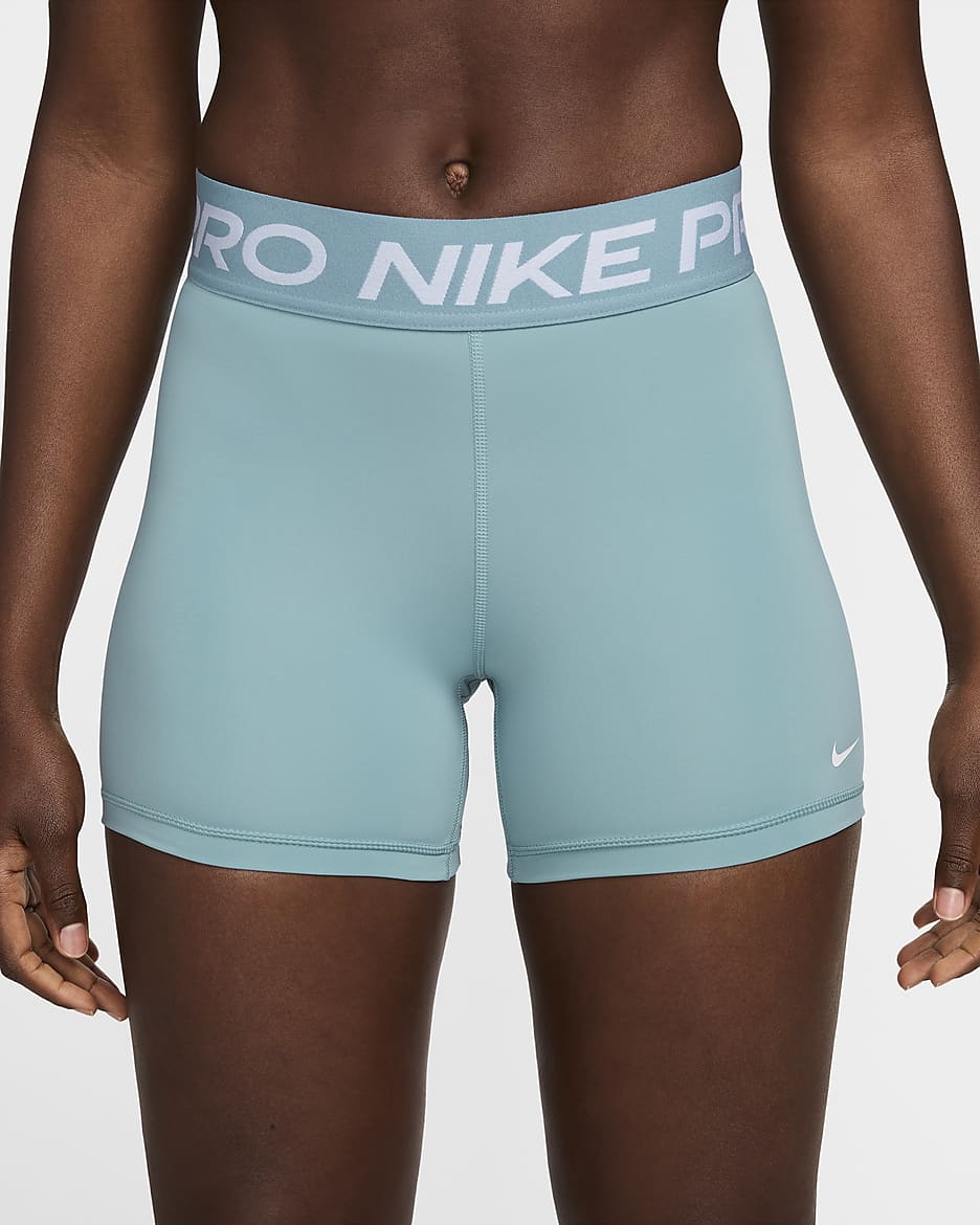 Nike Pro 365 Women's 5" Shorts - Denim Turquoise/White