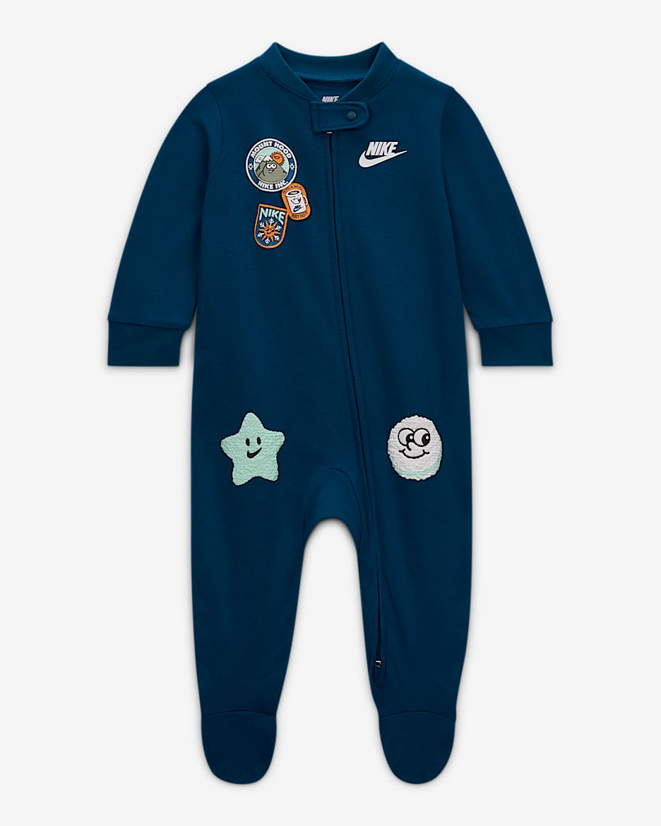 Nike Baby (0-9M) Footed Coverall - Blue Force