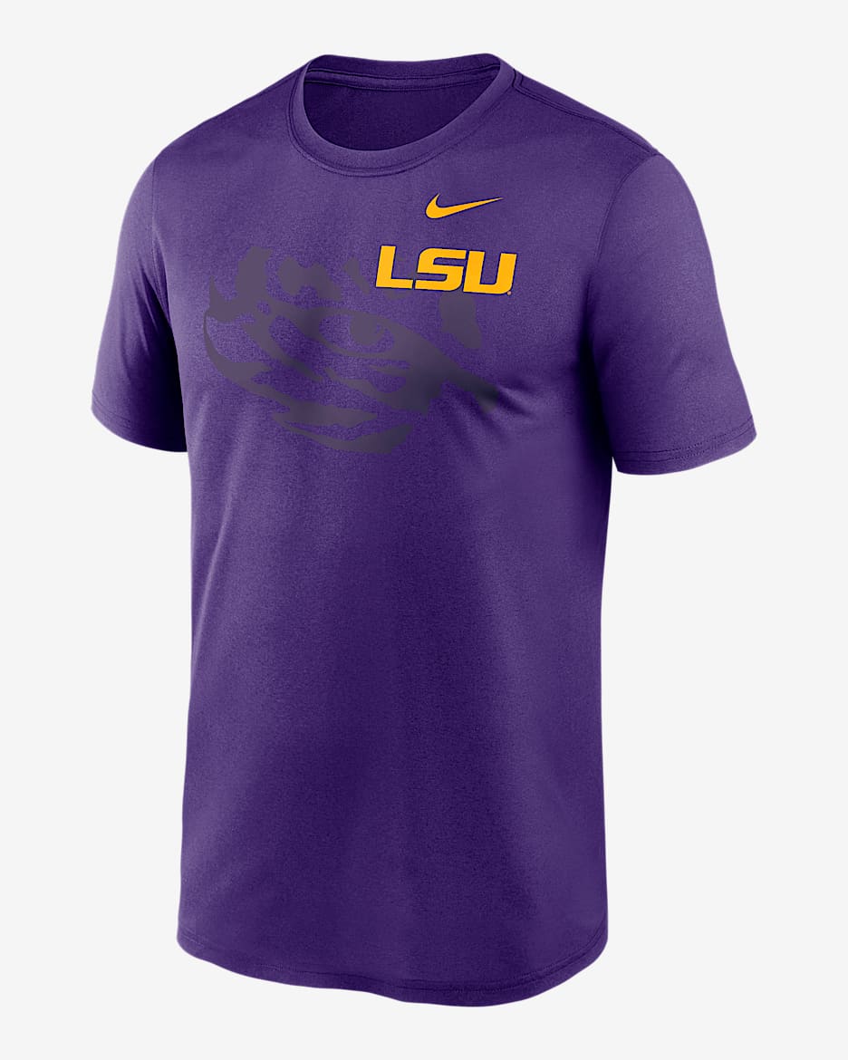 LSU Campus Legend Shadow Logo Men's Nike Dri-FIT College T-Shirt - Purple