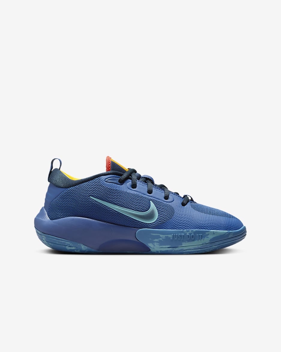 Tenis de básquetbol para niños grandes Nike IsoFly - Azul marino místico/Azul marino militar/Tormenta del Egeo/Arcilla cósmico