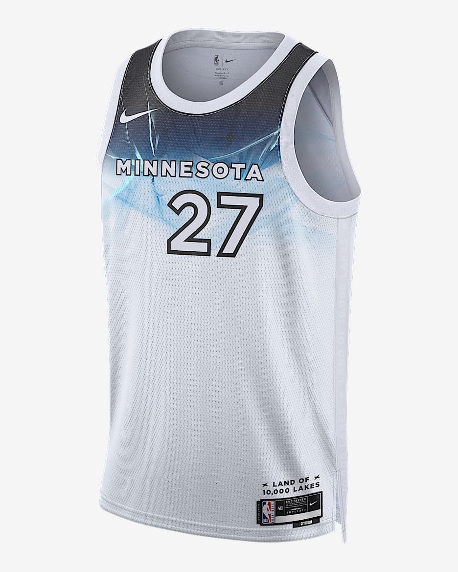 Jersey Nike Dri-FIT de la NBA Swingman para hombre Rudy Gobert Minnesota Timberwolves 2024/25 City Edition - Blanco