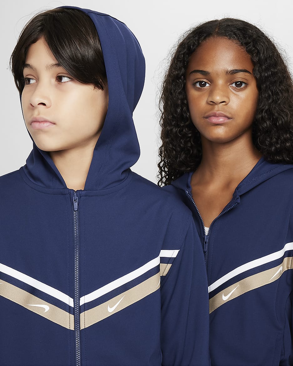 Nike Sportswear Club Big Kids' Full-Zip Knit Hoodie - Midnight Navy