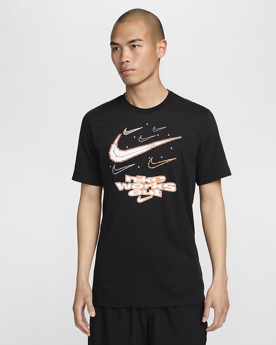 Nike Men's Dri-FIT Fitness T-Shirt - Black