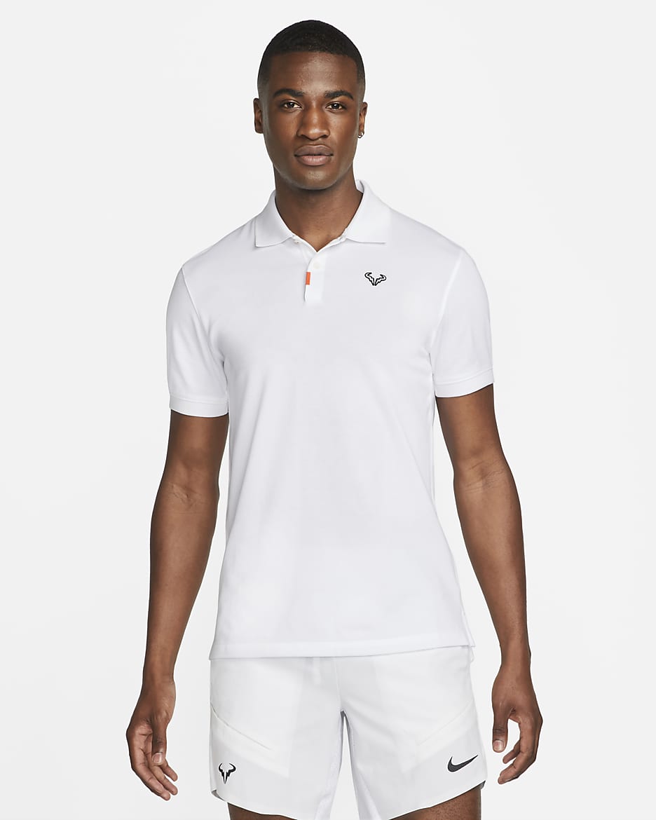 The Nike Polo Rafa Polo de ajuste entallado - Hombre - Blanco/Negro