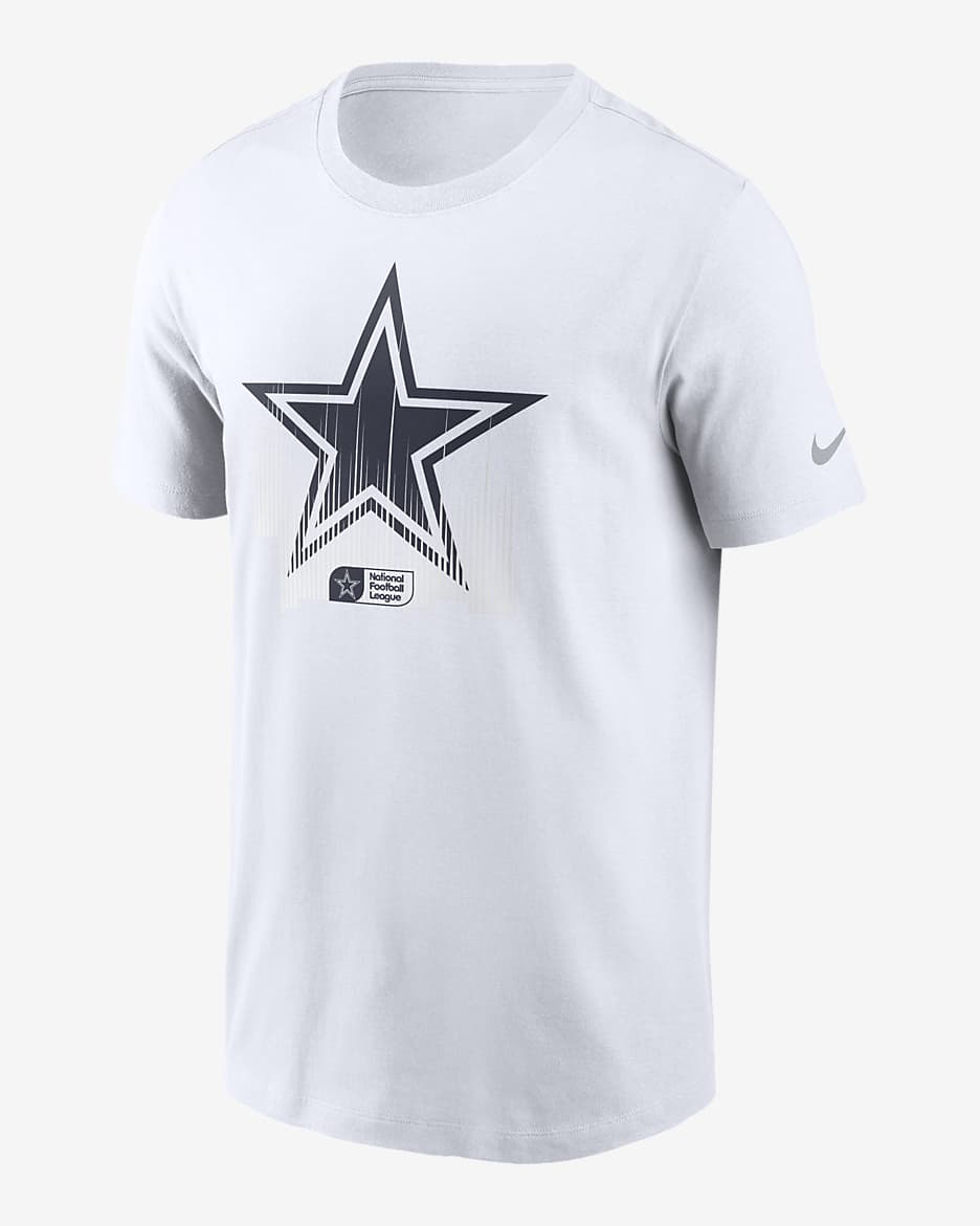 Dallas Cowboys Faded Essential Men's Nike NFL T-Shirt - White
