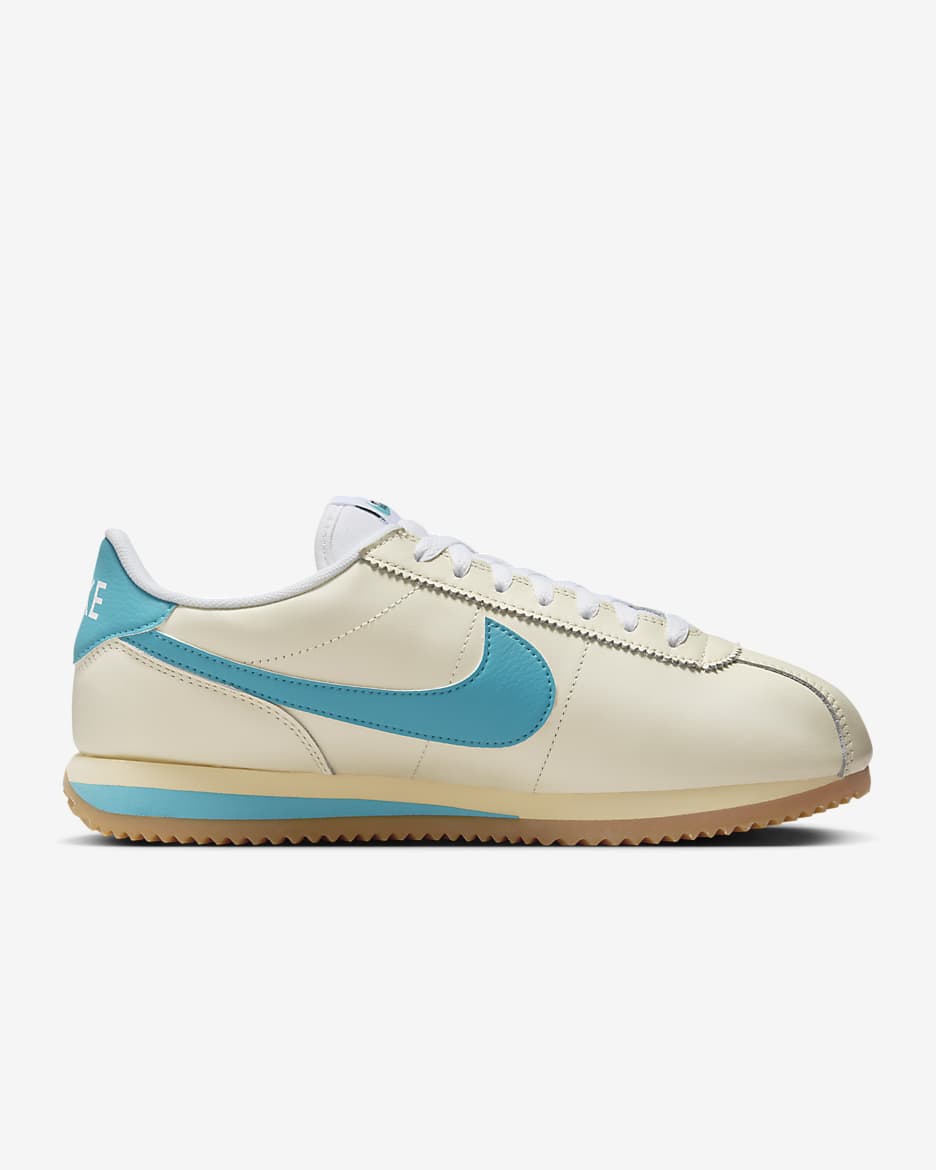 Nike Cortez 女鞋 - Coconut Milk/Gum Yellow/Pale Vanilla/Teal Nebula