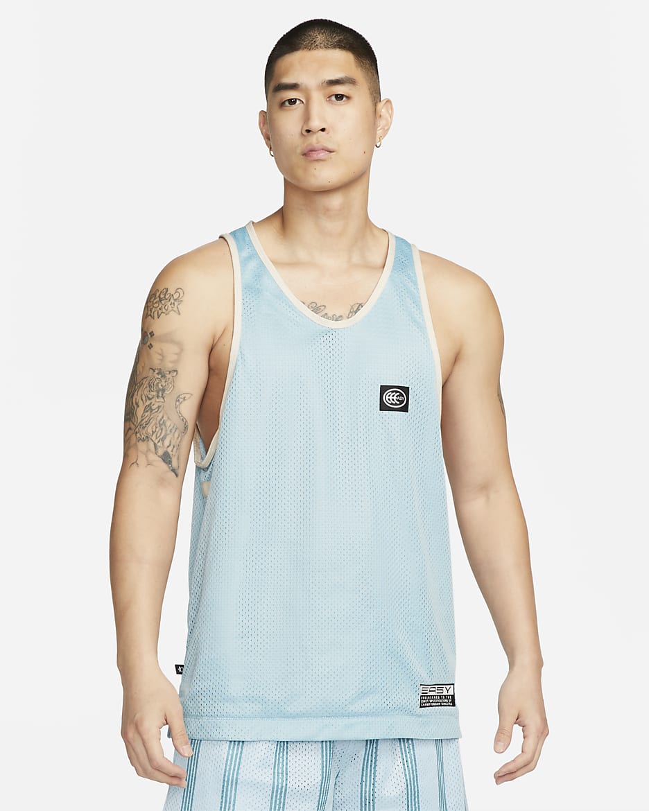 Kevin Durant Men's Nike Dri-FIT Mesh Basketball Jersey - Ocean Bliss/Hot Punch