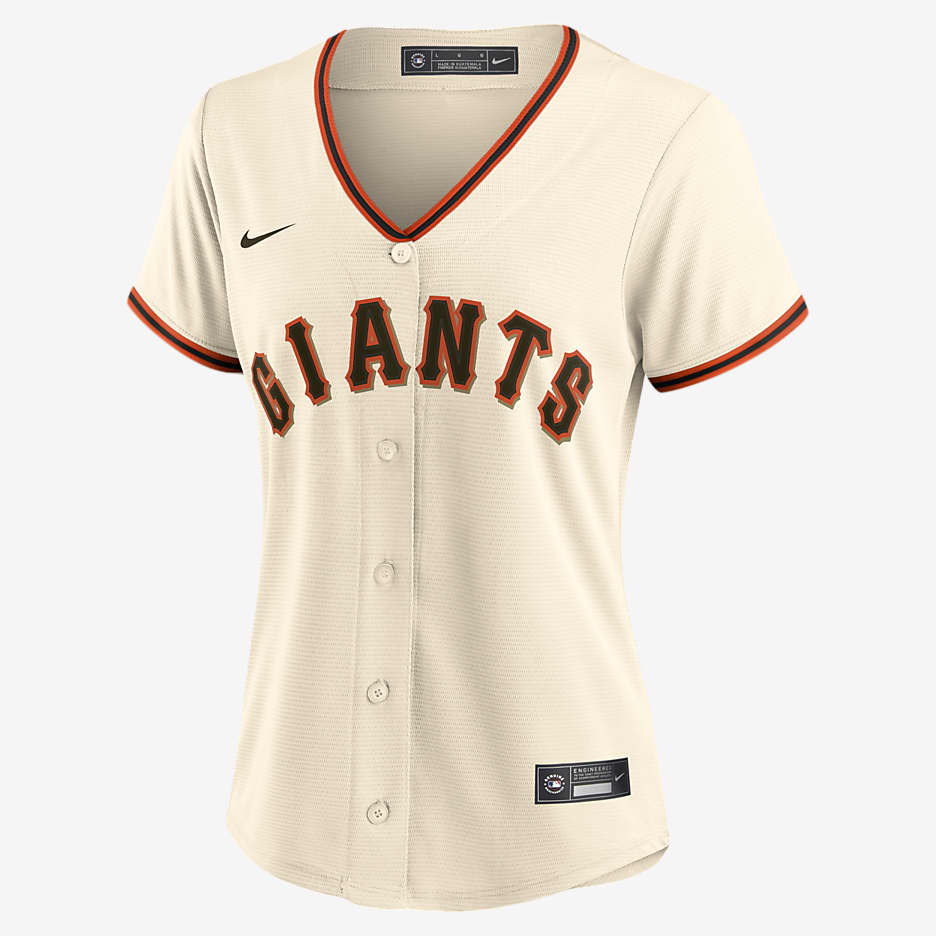 Camiseta de béisbol Replica para mujer MLB San Francisco Giants (Buster Posey) - Crema