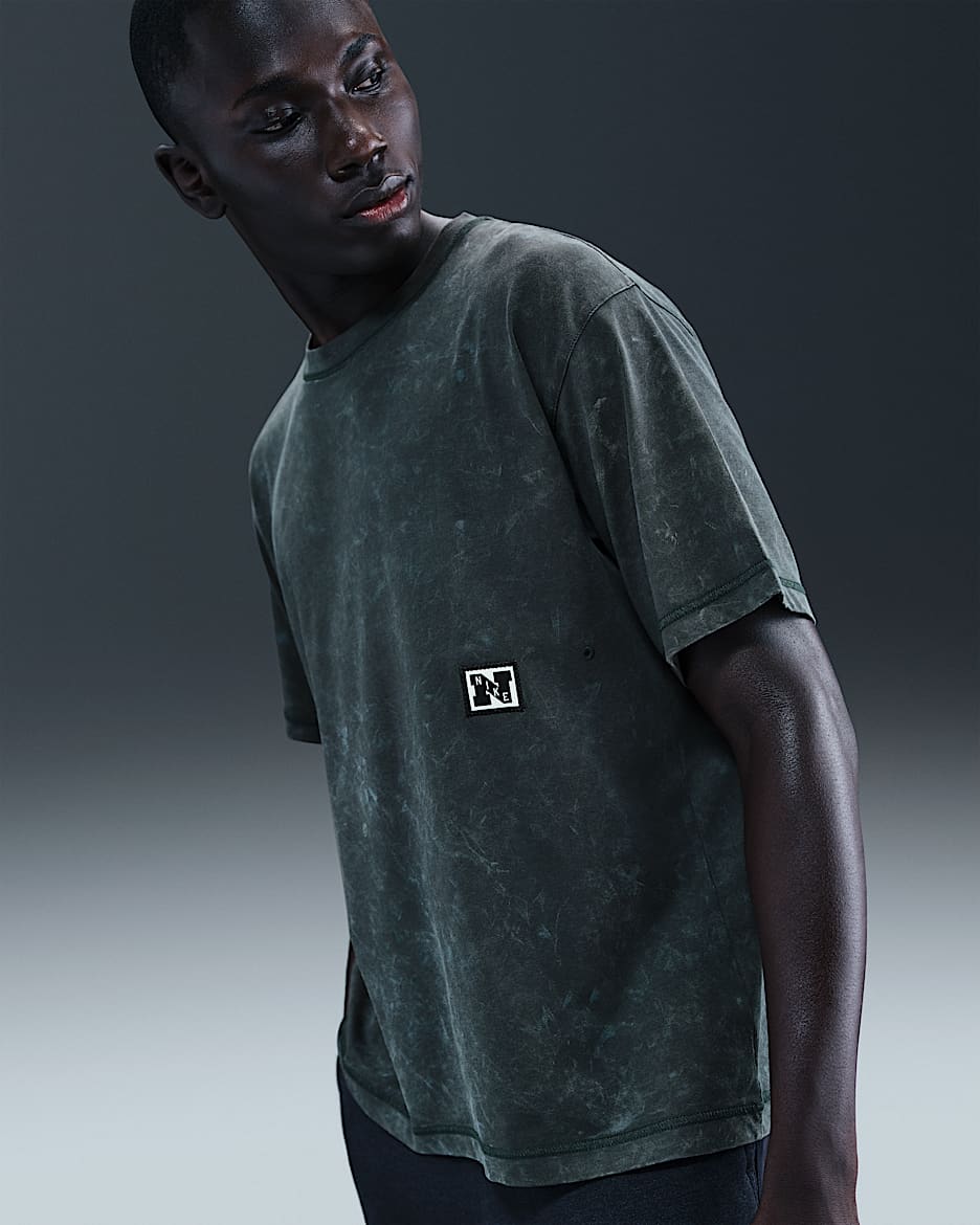 Haut de training à manches courtes Dri-FIT Nike Gym Heritage pour homme - Seaweed/Seaweed
