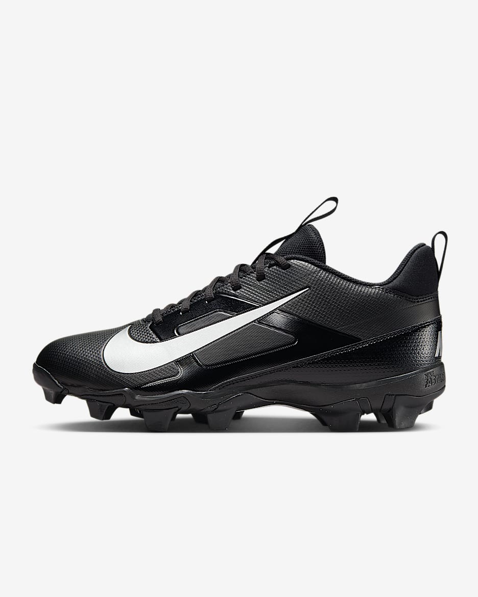 Tacos de fútbol americano (ancho) Nike Alpha Menace 4 Shark - Negro/Plata metalizado
