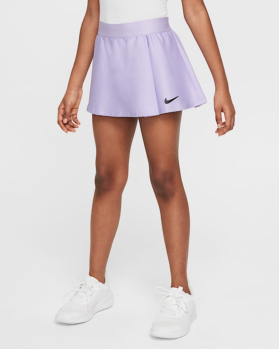 NikeCourt Dri-FIT Victory Tennisrok voor meisjes - Hydrangeas/Zwart