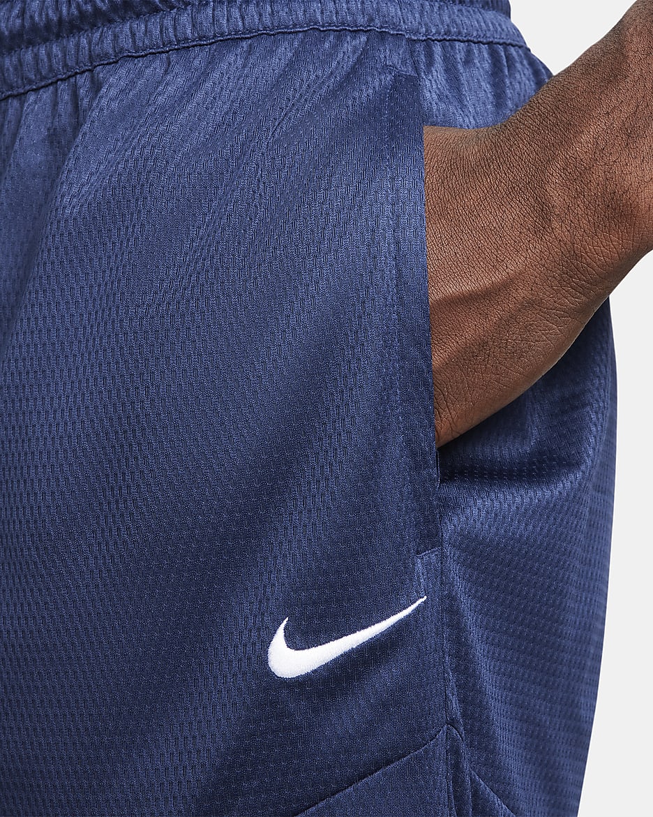 Calções de basquetebol Dri-FIT de 20 cm Nike Icon para homem - Midnight Navy/Midnight Navy/Midnight Navy/Branco