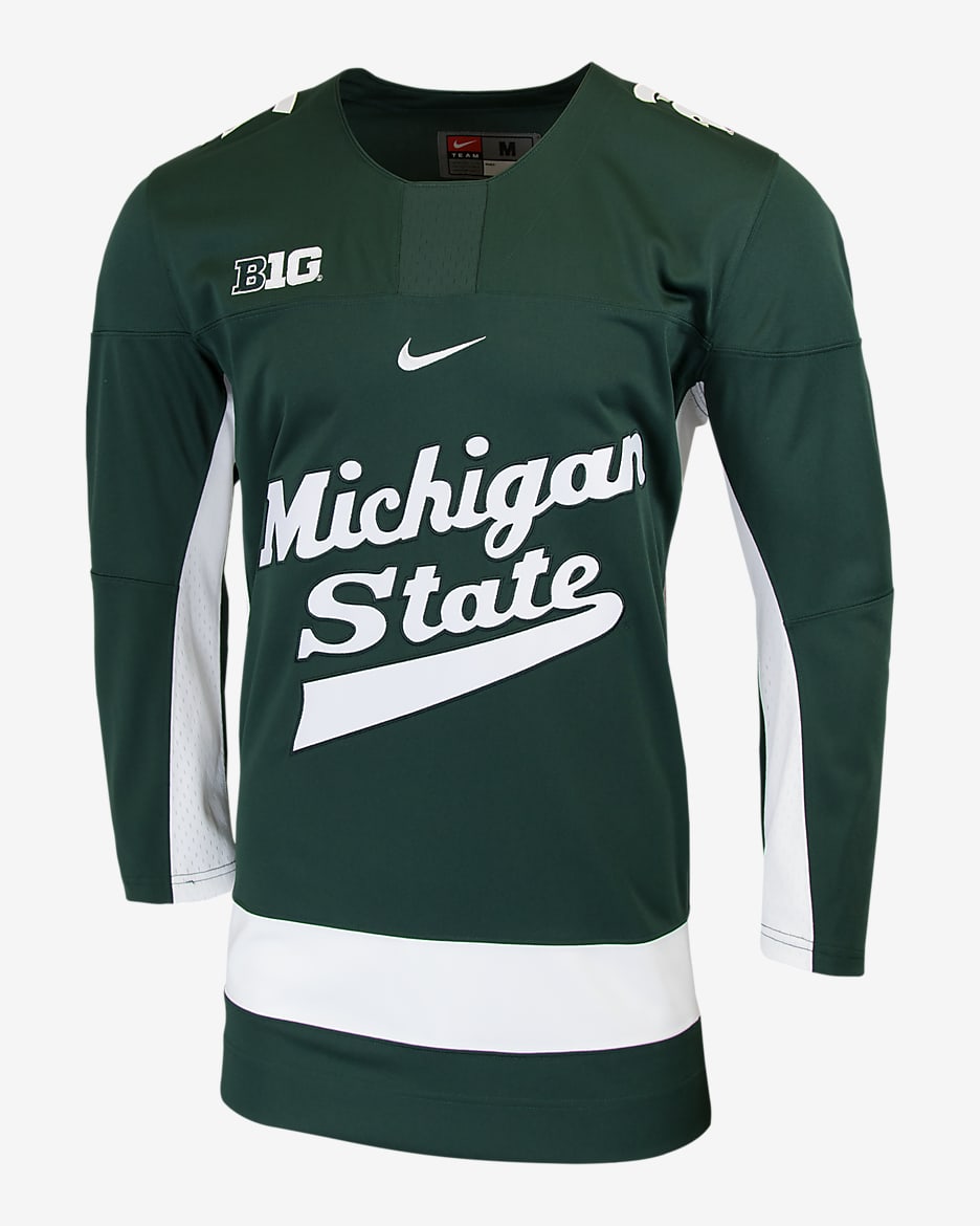Camiseta de fútbol americano edición limitada para hombre Nike College (Michigan State) - Verde pro
