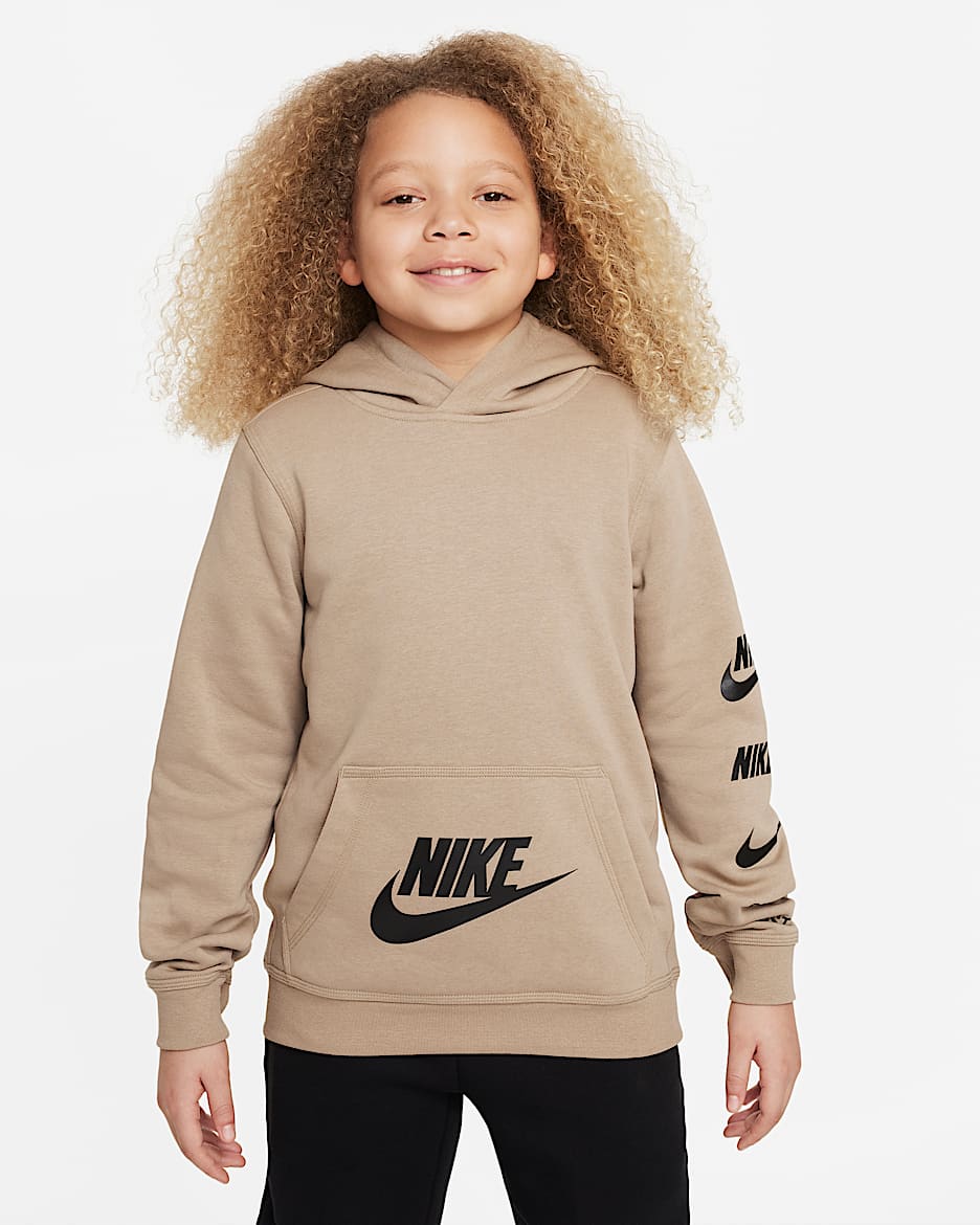 Sweat à capuche en tissu Fleece Nike Sportswear Standard Issue pour ado - Khaki