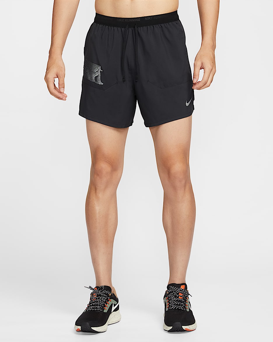 Nike Stride Men's Dri-FIT 13cm (approx.) Brief-Lined Running Shorts - Black