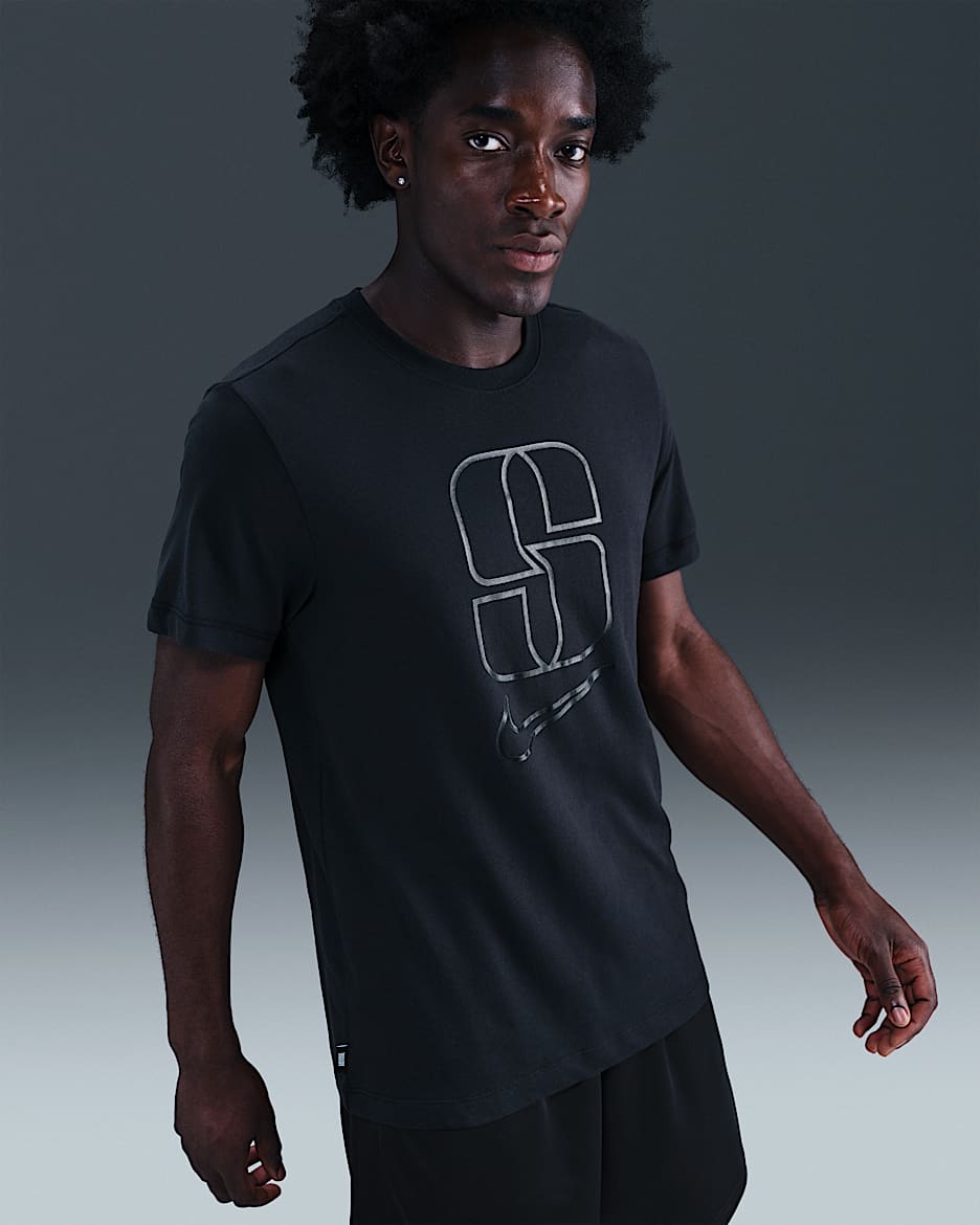 Sabrina Dri-FIT Basketball-T-Shirt für Herren - Schwarz
