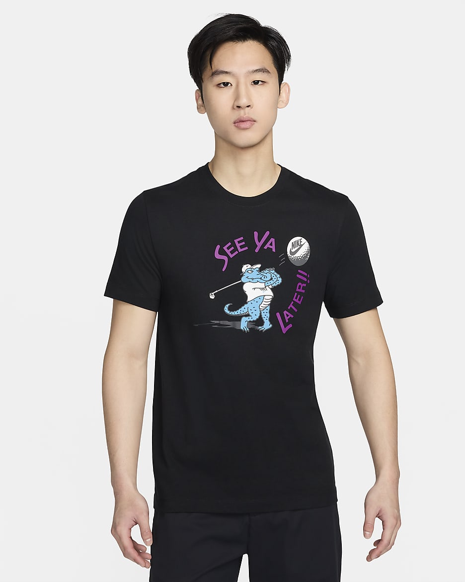 ナイキ メンズ ゴルフ Tシャツ - ブラック