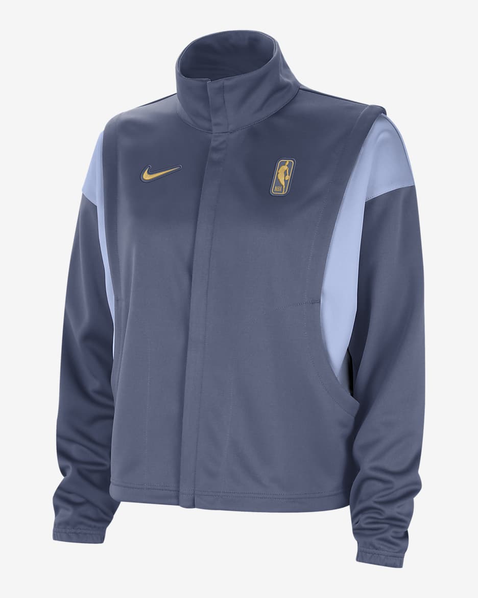 Team 31 Retro Fly Women's Nike NBA Jacket - Diffused Blue/Cobalt Bliss/Wheat Gold