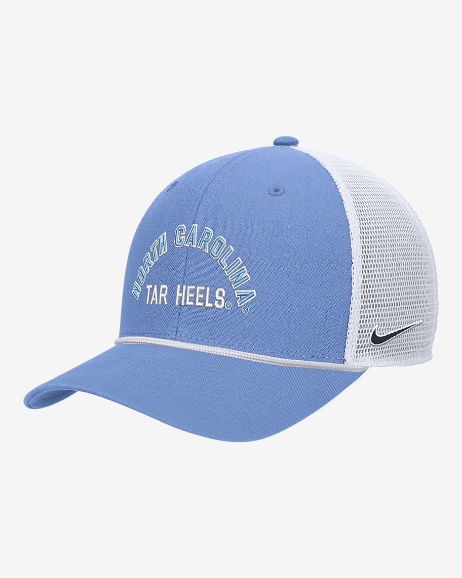 Gorra de rejilla universitaria con cierre a presión Nike UNC - Azul valor