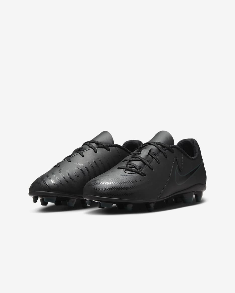 Chaussure de foot à crampons basse MG Nike Jr. Phantom GX 2 Club pour enfant/ado - Noir/Deep Jungle/Noir