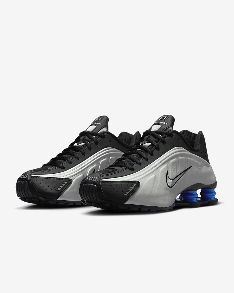 Nike Shox R4 Women's Shoes - Black/Racer Blue/Metallic Silver