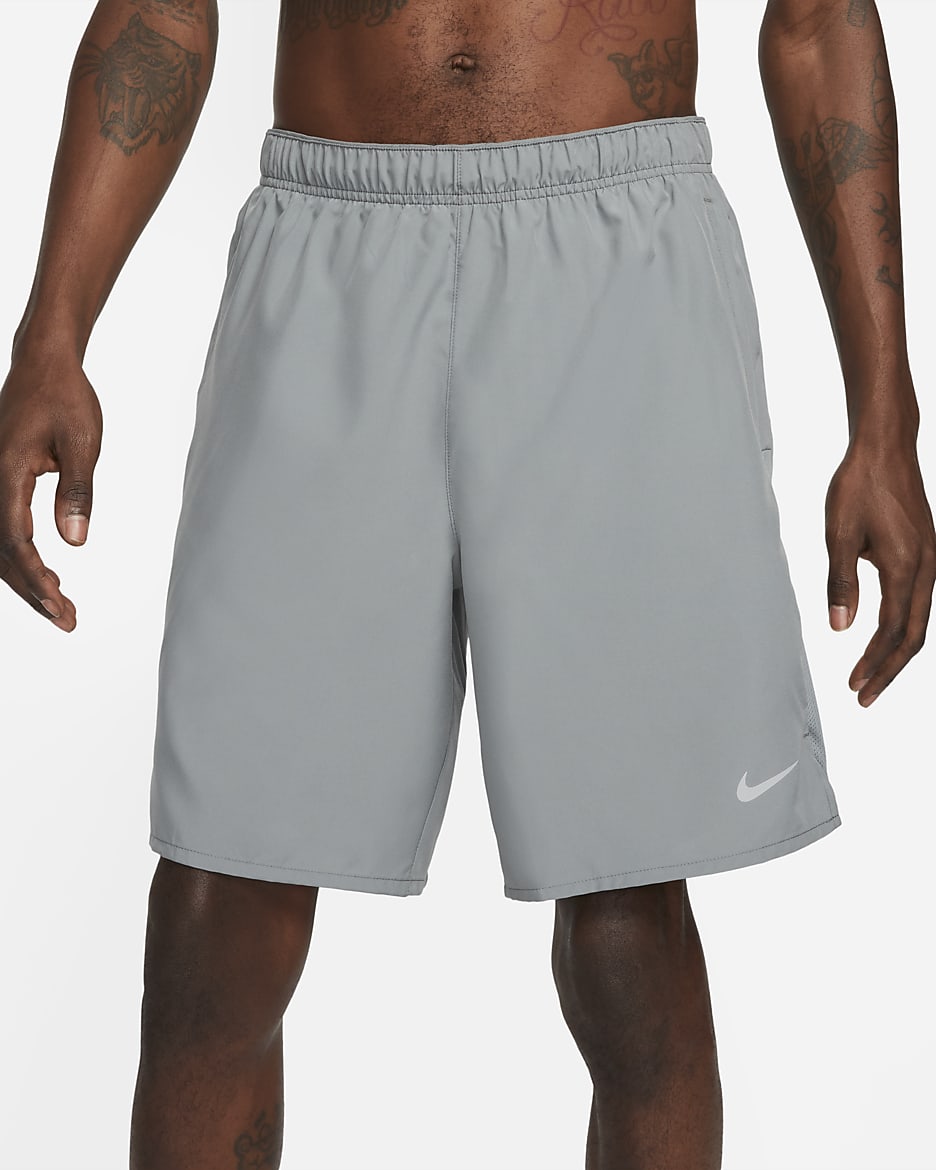 Nike Challenger Men's Dri-FIT 23cm (approx.) Unlined Versatile Shorts - Smoke Grey/Smoke Grey/Black