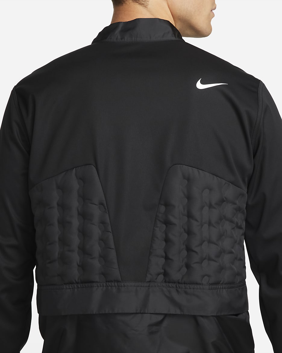 Nike Therma-FIT ADV Repel Men's 1/2-Zip Golf Jacket - Black/Black/White