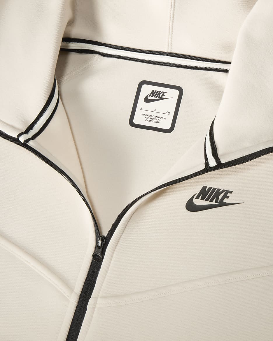 Dámská mikina s kapucí a dlouhým zipem Nike Sportswear Tech Fleece Windrunner - Light Orewood Brown