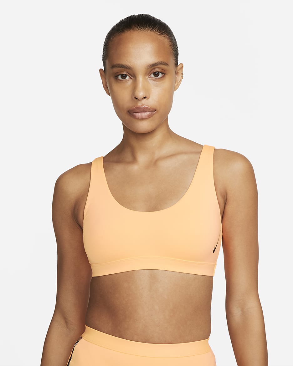 Nike Sneakerkini Women's Scoop Neck Bikini Top - Peach Cream